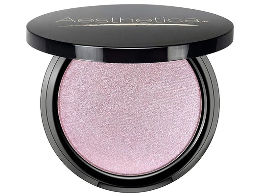 Aesthetica Starlite Highlighter - Metallic Shimmer Highlighting Makeup Powder - Lunar (Shimmering Lavender)