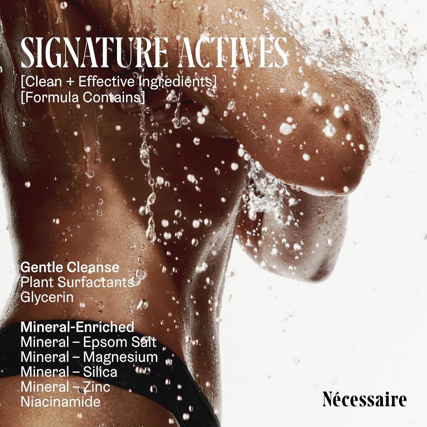 Nécessaire The Body Wash Santal - Natural Body Wash for Women & Men, Therapeutic Shower Gel with Epsom Salt + Minerals. Gel Cleanse, 8.4 fl oz.