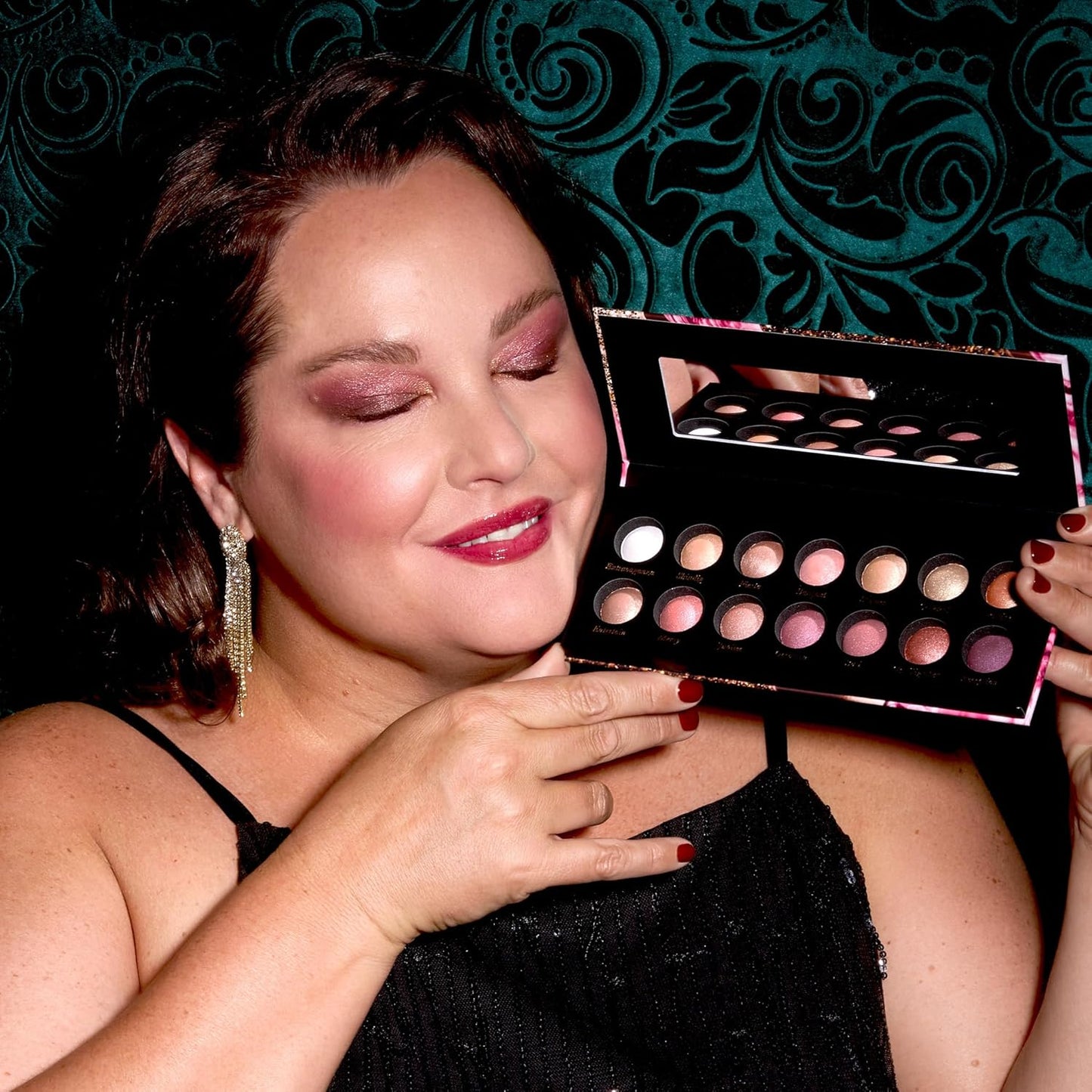 LAURA GELLER NEW YORK The Delectables Pink Prosecco Baked Eyeshadow Palette | 14 Pigmented Eyeshadows Blendable