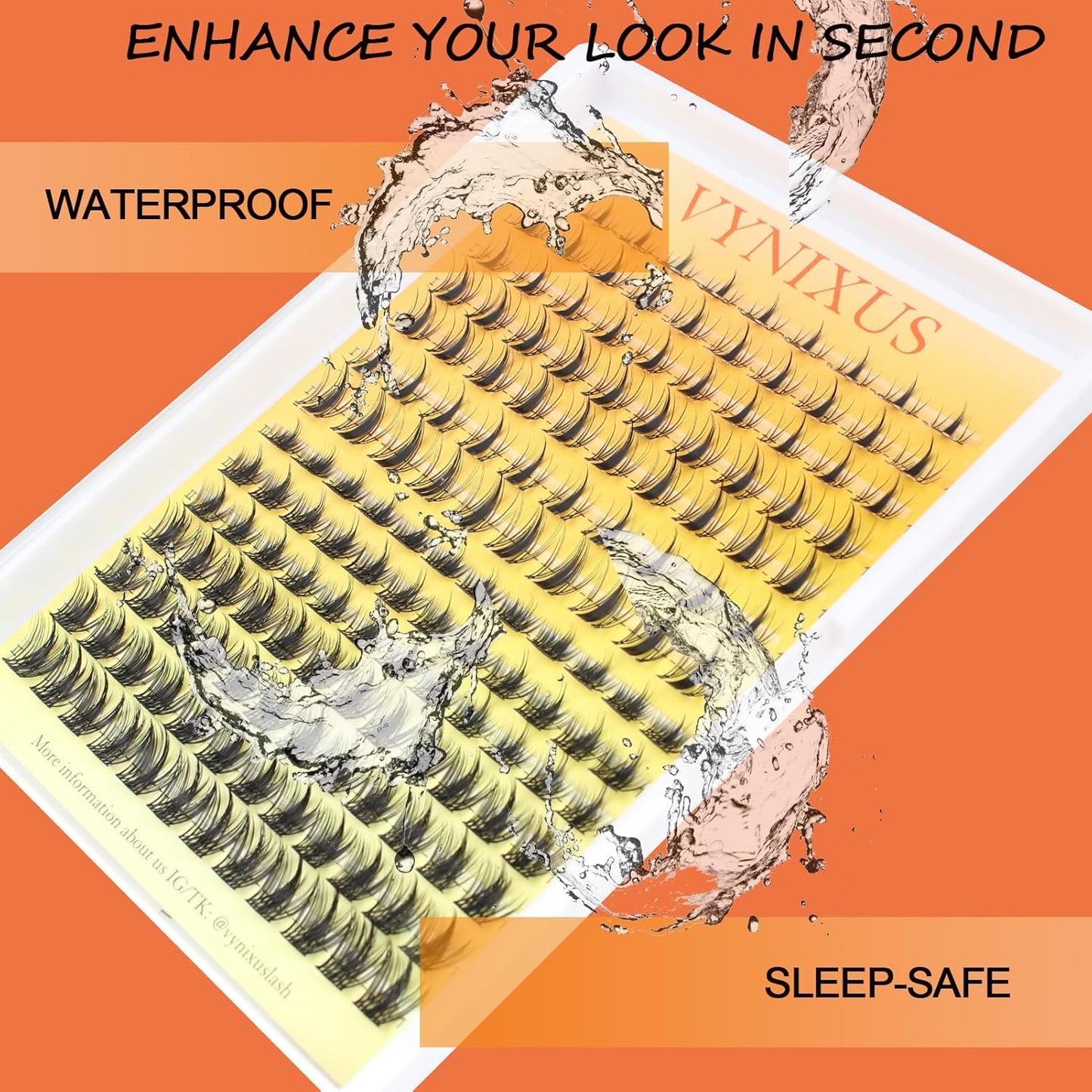 Lash Clusters Wispy Individual Lashes Fluffy Eyelash Clusters Spiky Wet-Look Cluster Eyelash Extensions Natural Cluster Lashes Ultra-Thin Band (Fairy/Magic-0.07D-Mix8-14)