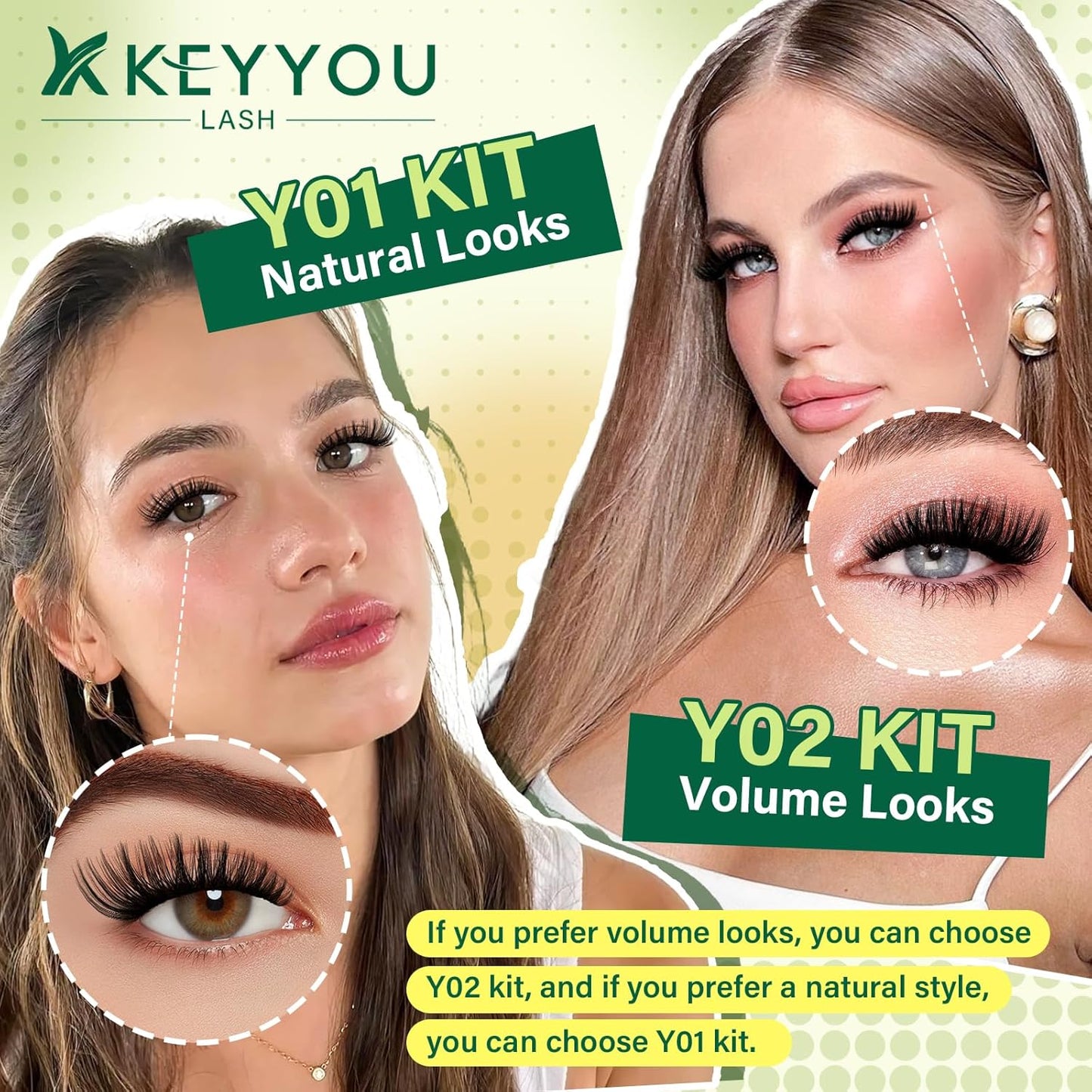 DIY Lash Extension Kit KEYYOU 144pcs Lash Clusters Eyelash Extension Kit with Mascara Brush Bond and Seal Lash Glue Remover Lash Applicators Lash Brush for DIY Lash Extensions (Y01 Kit)