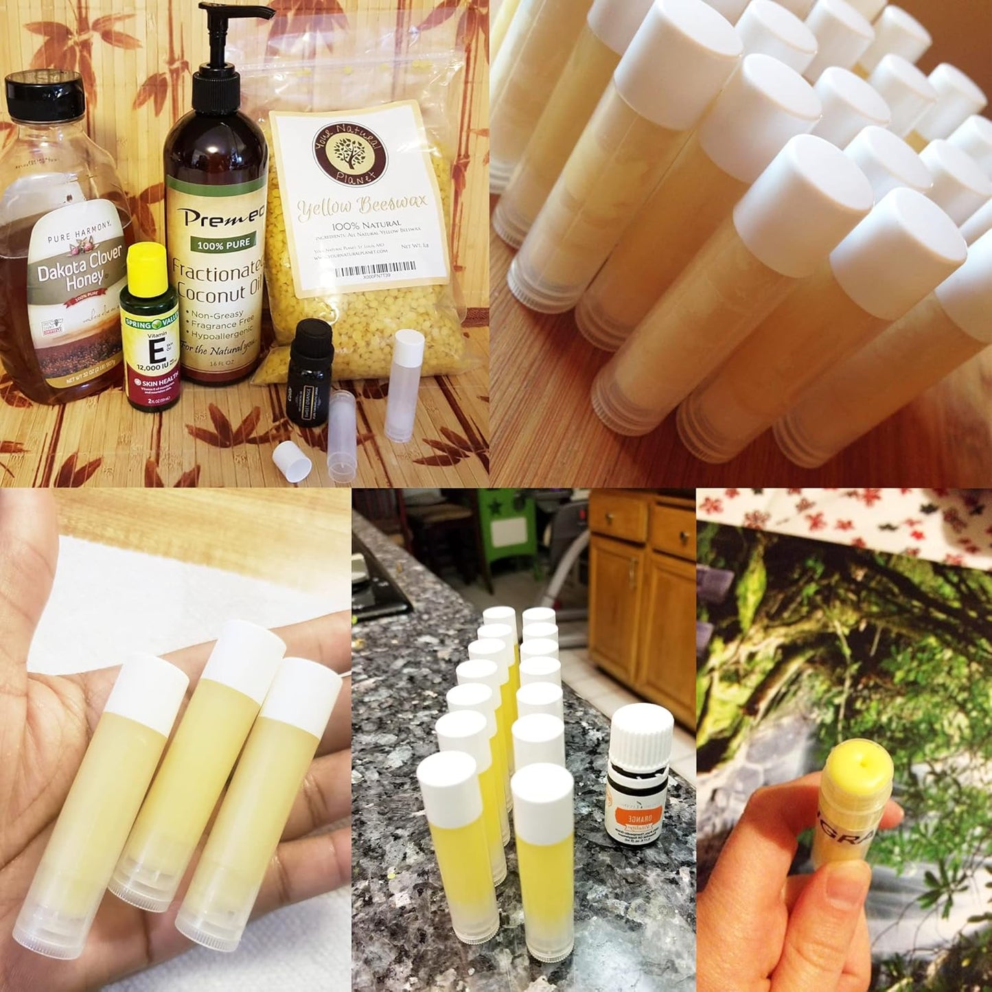 Honbay 30PCS 5g Clear Empty Lip Balm Containers Empty Tubes