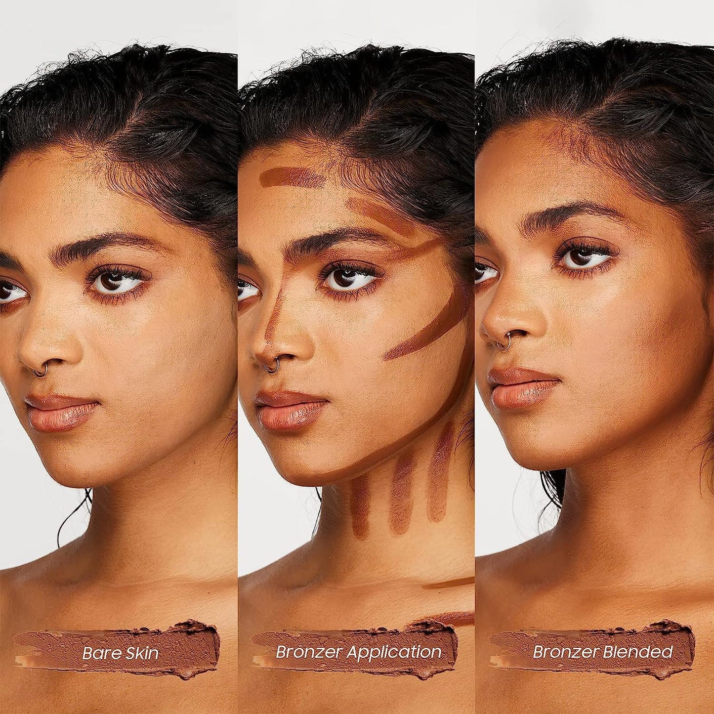 2023 Upgrade Contour Stick, 2 Colors Double-end Contour Highlighter Stick Contour Stick Face Highlighter Contour Makeup Contouring Sticks Cream Concealer (Ivory, Dark Brown)