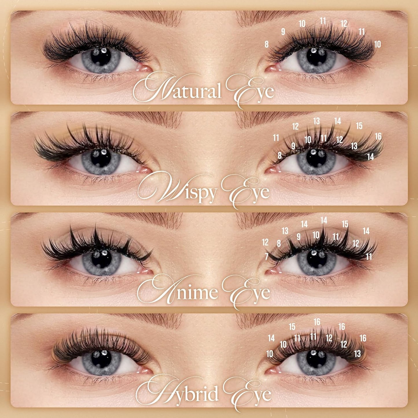 LASHVIEW Eyelash Extensions,Individual Lashes, Premium Single &Classic Lashes,0.10 Thickness C Curl 8-15mm Mixed Tray,Natural Semi Permanent Eyelashes,Soft Application-Friendly, Lashes