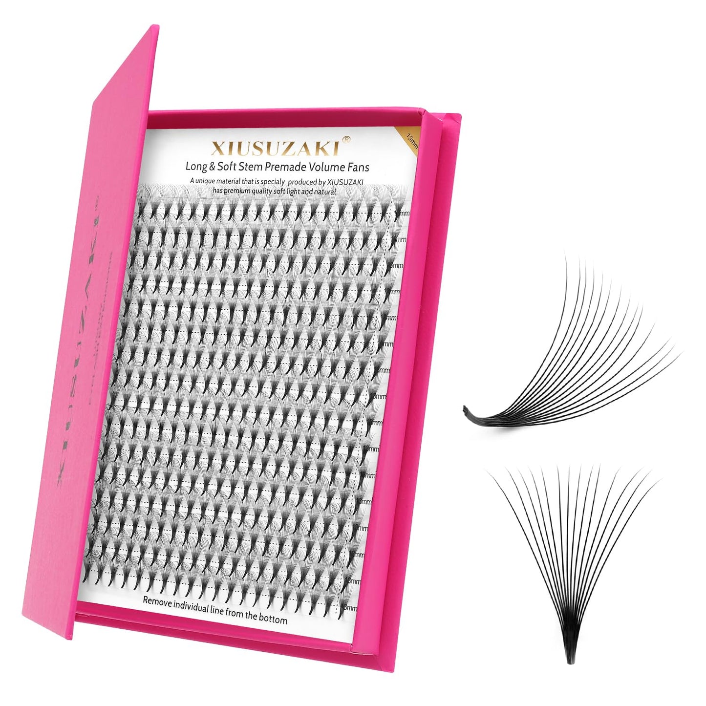 Premade Fans Eyelash Extensions 14D Volume Lash Extensions 0.07 Thickness Eyelash Extension D Curl Premade Lash Fans Mix 9-16mm Fluffy Soft Handmade Lash Fan(14D-0.07-D,9-16mm)
