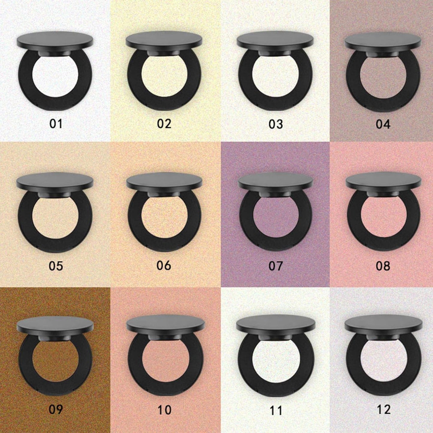 Face Highlighter Powder Palette, Glossy Glitter Illuminator Powder, Shimmer Shades for Face Highlighter Makeup, Highly Pigmented Natural Shiny Highlight Makeup Illuminator Highlighter 4