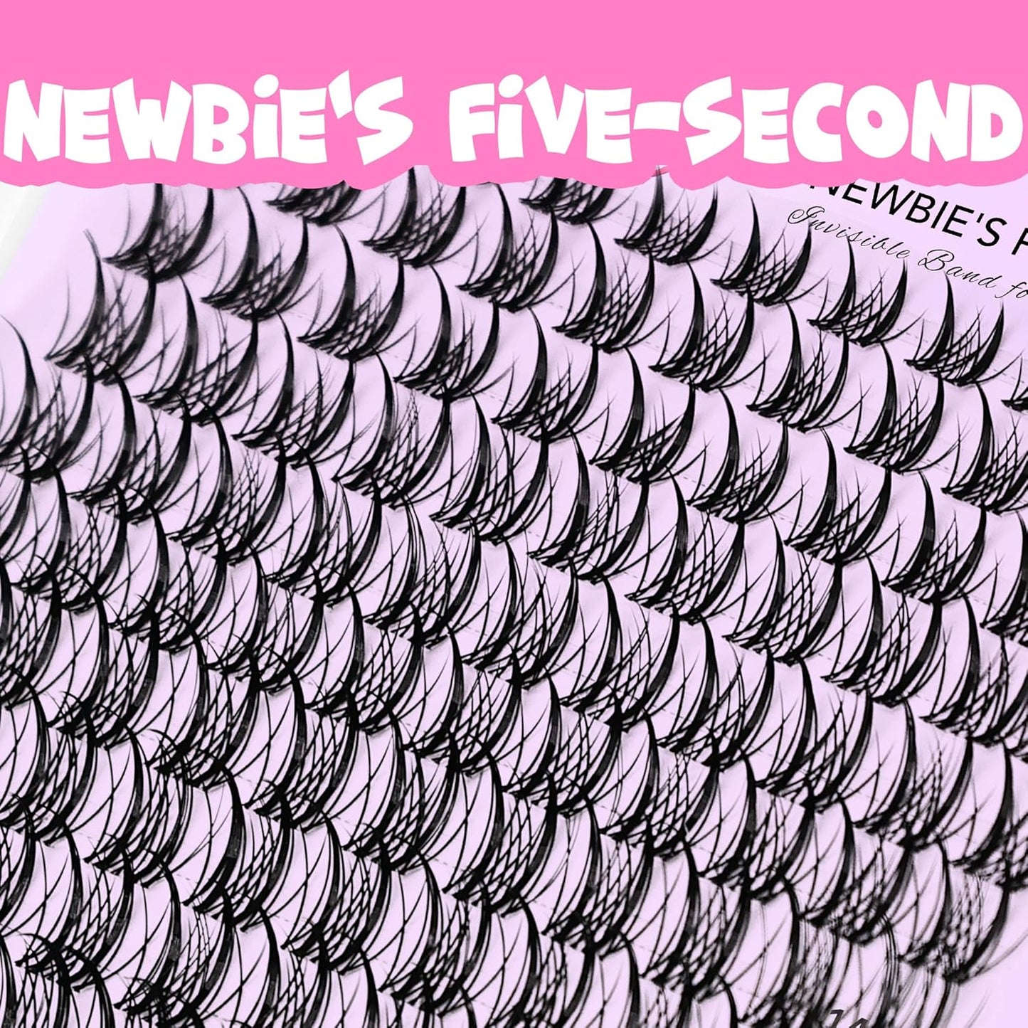 VEYESBEAUTY Lash Clusters Kit Eyelash Extensions Thin & Invisible Band DIY Individual False Eyelashes Newbie's Five-Second Series Lash Tray for Self-application, Sylph Lashes 8-18mm Mixed Length