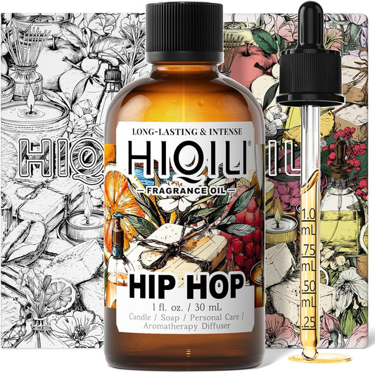 HIQILI Hip Hop Fragrance Oil for Scent Diffusers, Lemon & Green Apple Scents, Candles & Soaps Making, Add to Body Scrub and Spray - 1 Fl Oz