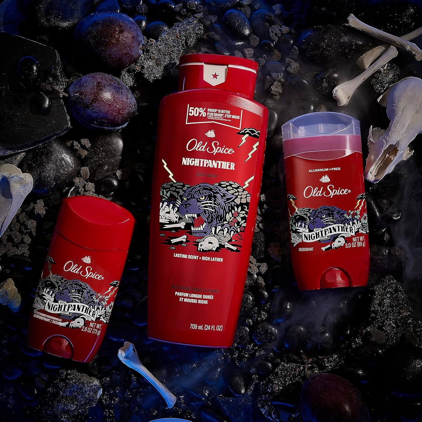 Old Spice Body Wash for Men, NightPanther, 24/7 Shower Freshness, 24 fl oz (Pack of 4)