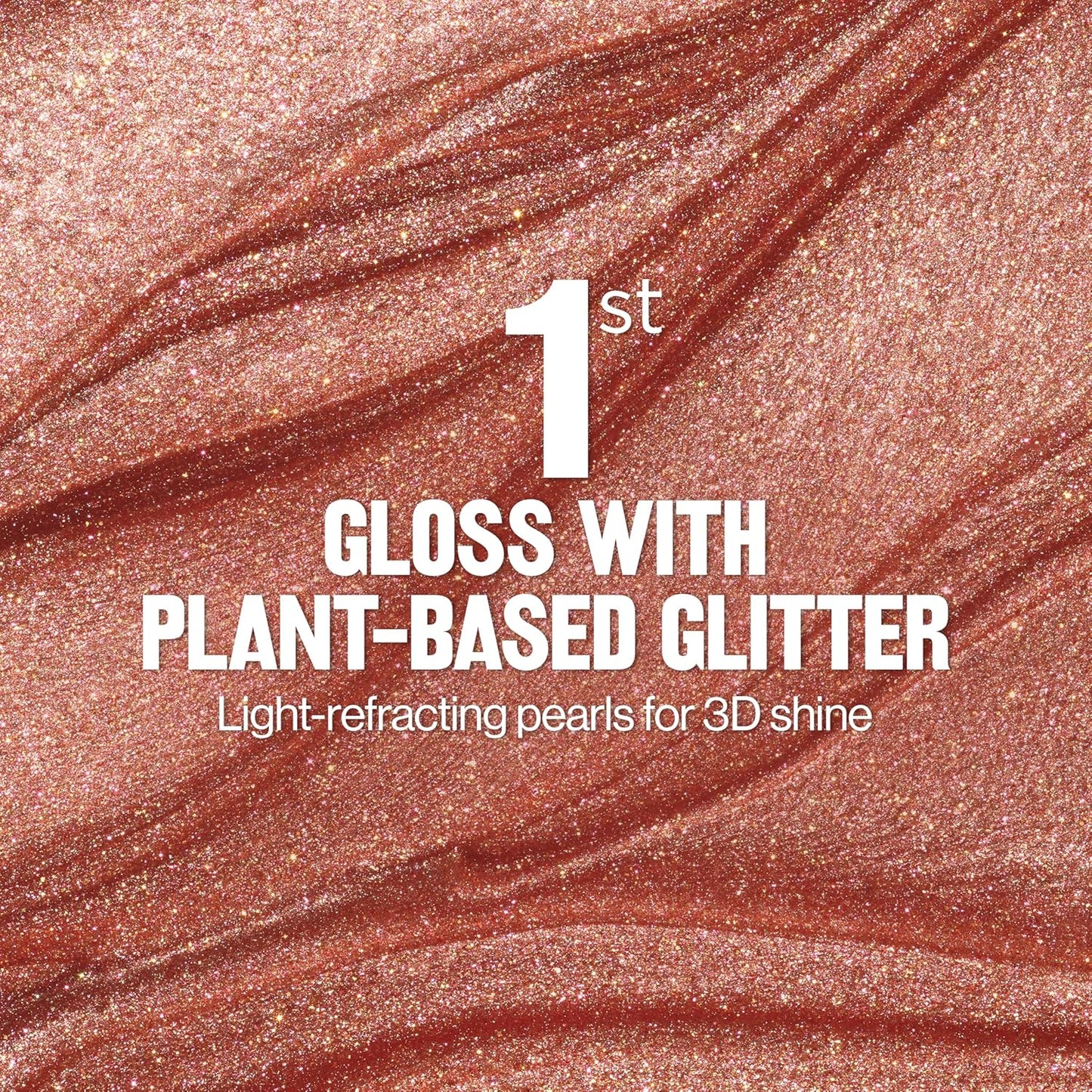 REVLON Super Lustrous Glimmer Gloss, Non-Sticky Lip Gloss, High-Shine Finish, Plant-Based Glitter, 003 Lavender Lust, 0.13 fl oz